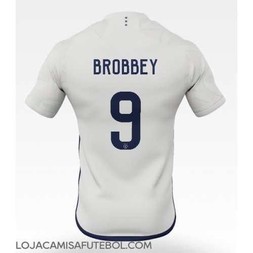 Camisa de Futebol Ajax Brian Brobbey #9 Equipamento Secundário 2023-24 Manga Curta